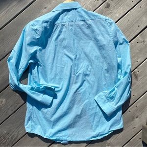 Bright Blue Button Down Dress Shirt